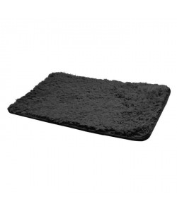 FRANDIS Tapis de bain polyester  50  x 80  cm  Antidérapant   Noir