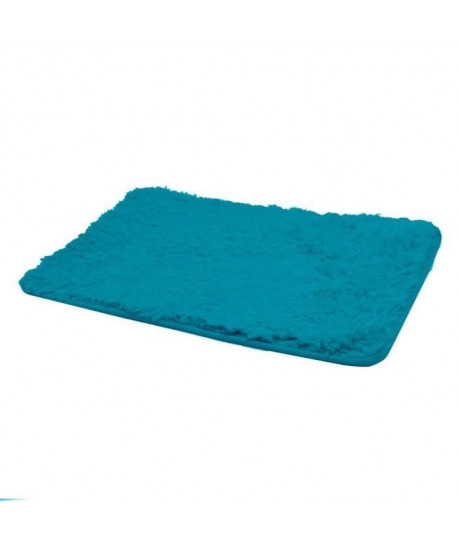 FRANDIS Tapis de bain polyester  50  x 80  cm  Antidérapant     Bleu