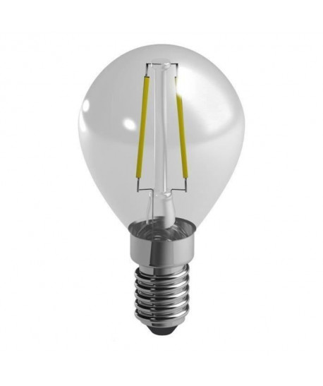 DURACELL Ampoule LED a filaments E14 sphérique 2,4 W équivalent 25 W blanc chaud