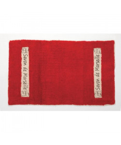 SAVON DE MARSEILLE Tapis de bain CANEBIERE 50x80cm Rouge