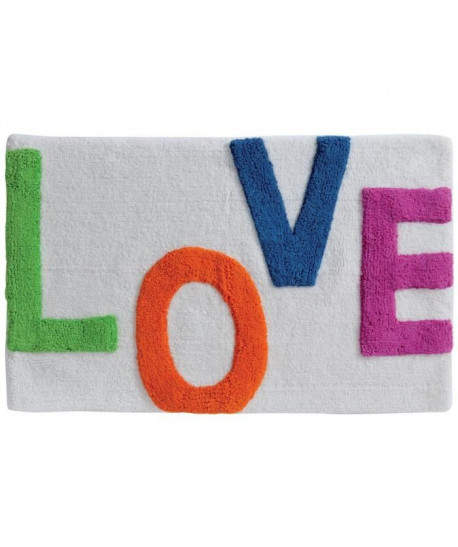 SPIRELLA Tapis de bain WORD LOVE 50x80 cm Multicouleur