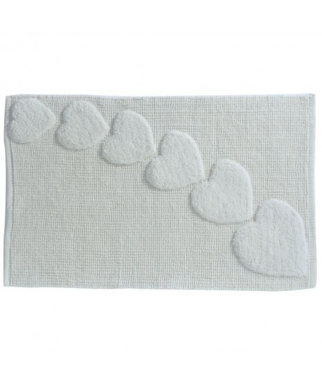 SPIRELLA Tapis de bain CoeUR 50x80cm Ecru