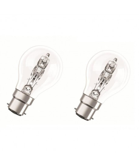 OSRAM Lot de 2 ampoules EcoHalogenes B22 116 W équivalent a 150 W forme classique