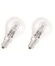 OSRAM Lot de 2 ampoules EcoHalogenes E14 20 W équivalent a 25 W forme sphérique