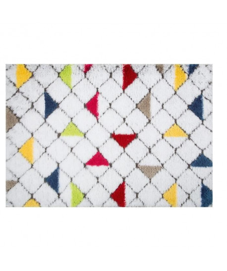 SPIRELLA Tapis de bain GRID 55x65 cm  Blanc