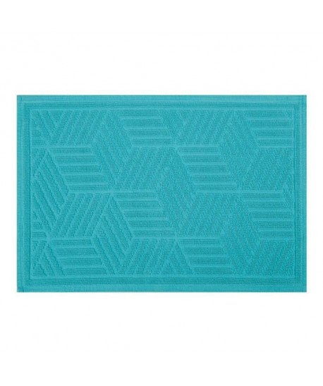 SPIRELLA Tapis de bain CUBO 50x80 cm  Bleu cyan