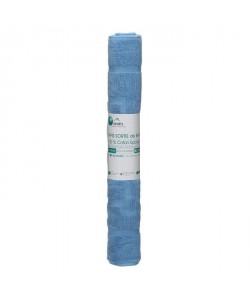 FRANDIS Tapis de Bain  Coton  Eponge  Bleu atlantique  50 X 70 cm