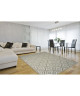 FLOORLUXE Tapis de salon contemporain 160x230 cm taupe et champagne