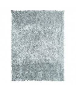 Tapis de salon shaggy 100% polyester Lilou gris 120x170 cm
