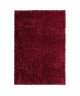Tapis de salon shaggy 100% polyester Lilou rouge 60x110 cm