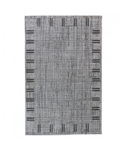 FLOORLUXE Tapis de salon tissé plat gris 160x230 cm