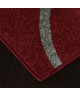 COSI Tapis de salon 160x220 cm rouge noir et gris