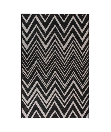 FLOORLUXE Tapis de salon tissé plat gris 160x230 cm