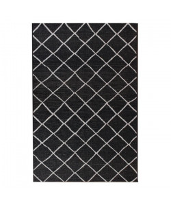 ASMA Tapis de salon style Berbere en polypropylene  Tissé plat  120x170 cm  Gris