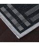 FLOORLUXE Tapis de salon tissé plat noir et gris 120x170 cm