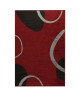 COSI Tapis de salon 80x150 cm rouge noir et gris