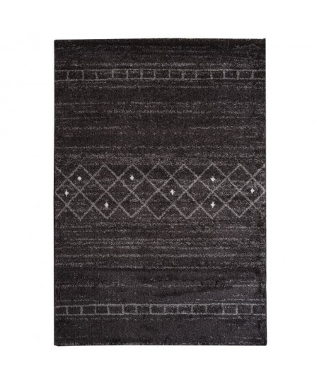 VERDI Tapis de salon inspiration ethnique 160x230 cm gris