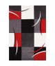 DIAMOND Tapis de salon  120x170 cm  rouge, gris, noir et blanc