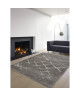 Tapis de salon Wool style ethnique 160x230 cm gris