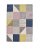 Tapis de salon Madrid style scandinave 120x170 cm bleu