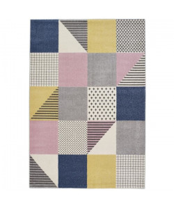 Tapis de salon Madrid style scandinave 120x170 cm bleu