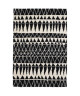 Tapis de salon Wool style ethnique 120x170 cm noir et blanc