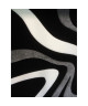 DIAMOND VAGUES Tapis de salon 120x170 cm noir, gris et blanc