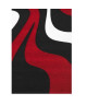 DIAMOND VAGUES Tapis de salon 120x170 cm rouge, noir et blanc