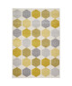 Tapis de salon Madrid style scandinave 120x170 cm gris et jaune