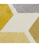 Tapis de salon Madrid style scandinave 120x170 cm gris et jaune