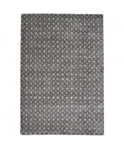 Tapis de salon Wool style classique 160x230 cm gris