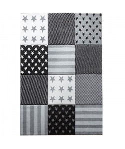 STAR Tapis pour enfant 80x150 cm gris, noir et blanc