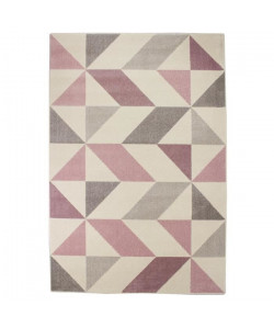 MADRID Tapis de salon style moderne 120x170 cm rose