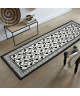 UTOPIA Tapis de salon carreaux de ciment  80x150 cm noir, gris et blanc