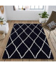 ASMA Tapis de salon Shaggy Berbere  100% polypropylene  160x230 cm  Noir