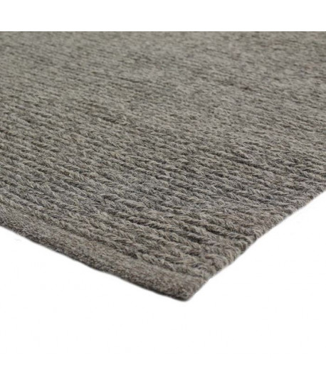 Tapis Wool 100% Laine 133x190cm Gris