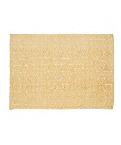 Tapis imprimé  50x70cm  Jaune Moutarde