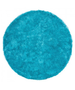 CRYSTAL Tapis de salon Shaggy 120x120 cm cyan