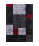 Tapis de salon Lima  rouge, gris et noir 160x230 cm