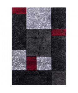 Tapis de salon Lima  rouge, gris et noir 120x170 cm