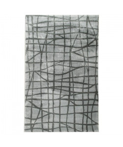 Tapis de salon Comtemporain GRENADA Anthracite Gris et Creme 120x170cm