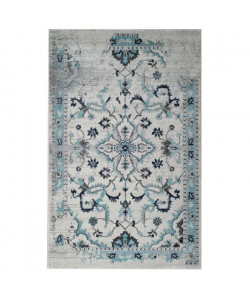 Tapis de salon Oriental CIUDAD Creme et Bleu 120x170cm