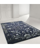 Tapis de salon Oriental CIUDAD Bleu nuit et Creme 120x170cm