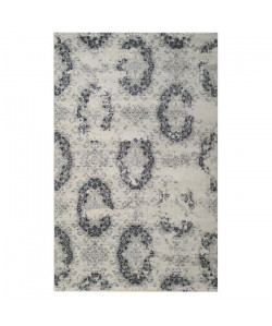 Tapis de salon Oriental CIUDAD Creme et Bleu 120x170cm