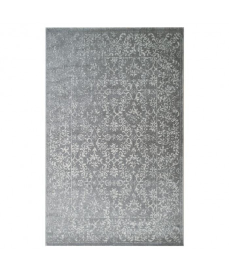 Tapis de salon Oriental CIUDAD Gris et Creme 120x170cm