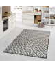 Tapis tissé plat Contemporain CANVAS Gris 120x170cm