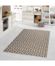 Tapis tissé plat Contemporain CANVAS Beige et Creme 160x230cm