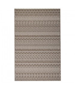 Tapis tissé plat Contemporain CANVAS Beige et Creme 160x230cm