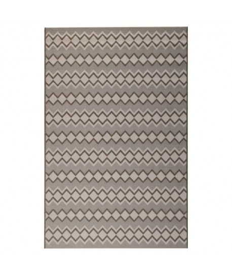 Tapis tissé plat Contemporain CANVAS Beige et Creme 120x170cm