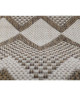 Tapis tissé plat Contemporain CANVAS Beige et Creme 120x170cm